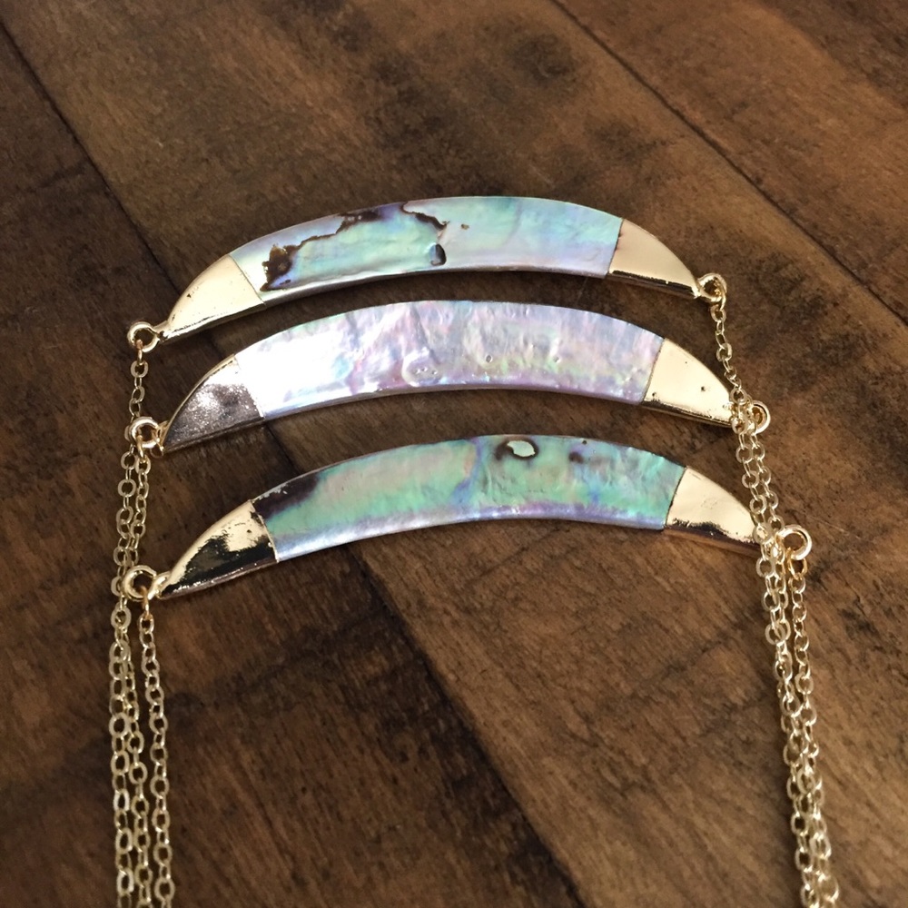 Restocked! Abalone Shell Crescent Pendant - Picture 6 of 16